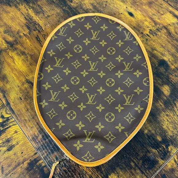 Louis Vuitton Vintage‎ Monogram Tennis Racquet Racket Cover Vachetta Trim - Picture 1 of 8